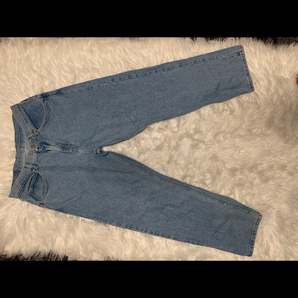 Thrifted Wrangler blue jeans